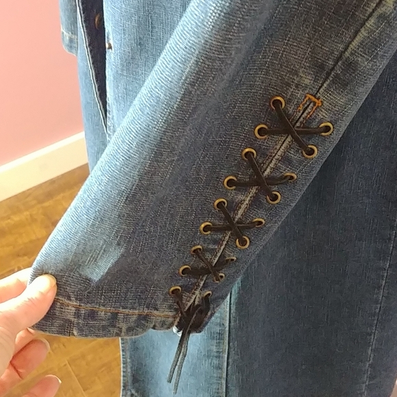 Vintage  long jean jacket - Picture 6 of 8